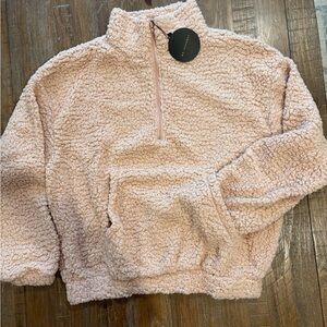 Cozy Pink Sherpa Pullover